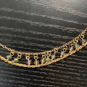 Choker w multi color rhinestones